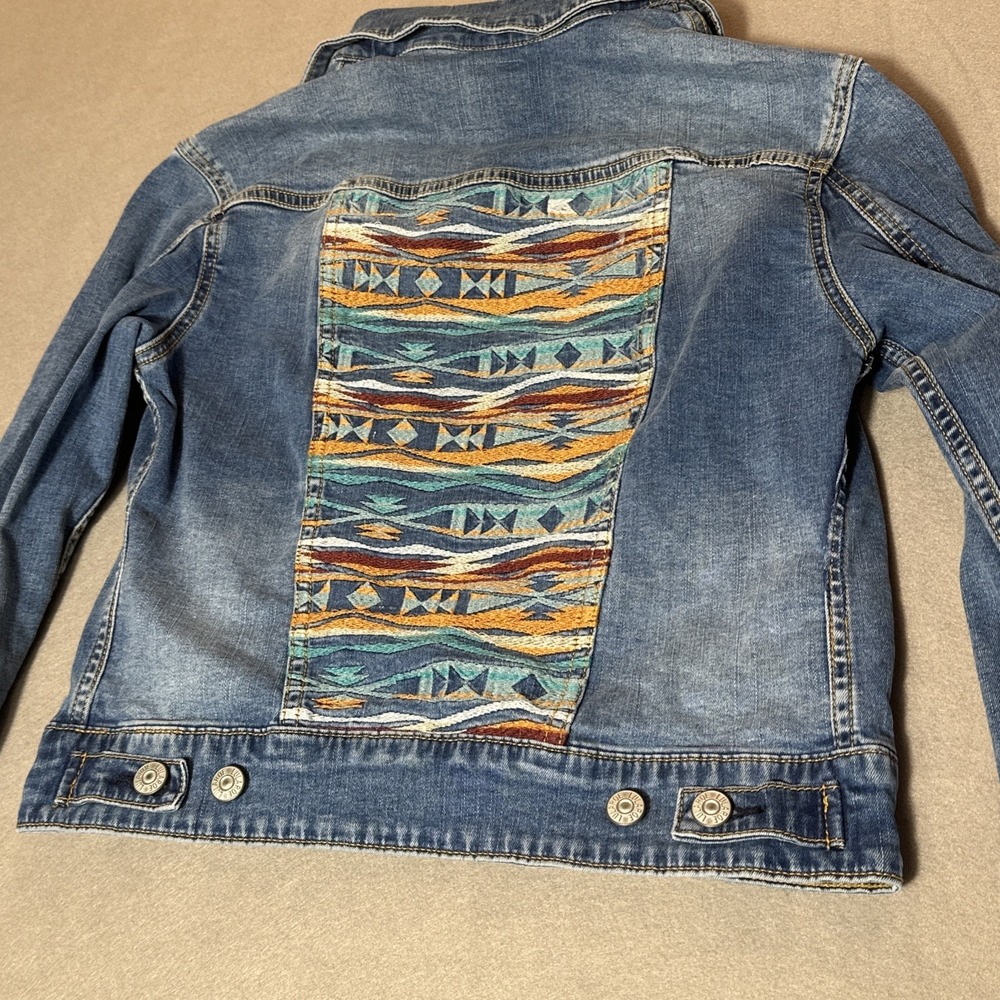 Women's Western Jacket Lula Roe Blue Denim Size XS Western Cowgirl Rodeo - Picture 2 of 8